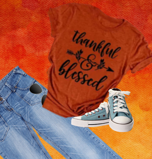 Thankful and Blessed Tee